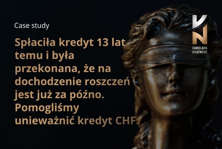 unieważnienie spłaconego kredytu frankowego